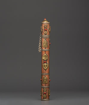 Tibetan Incense Holder with Brass