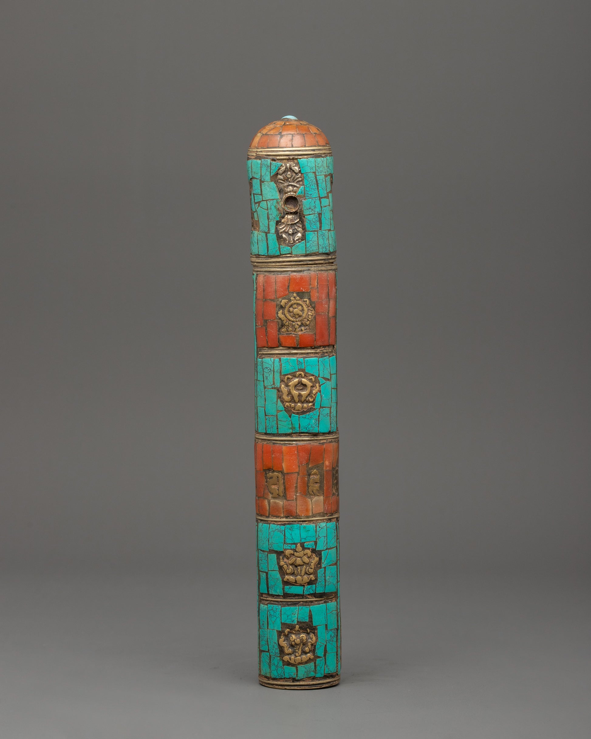Coral Inlaid Incense Holder