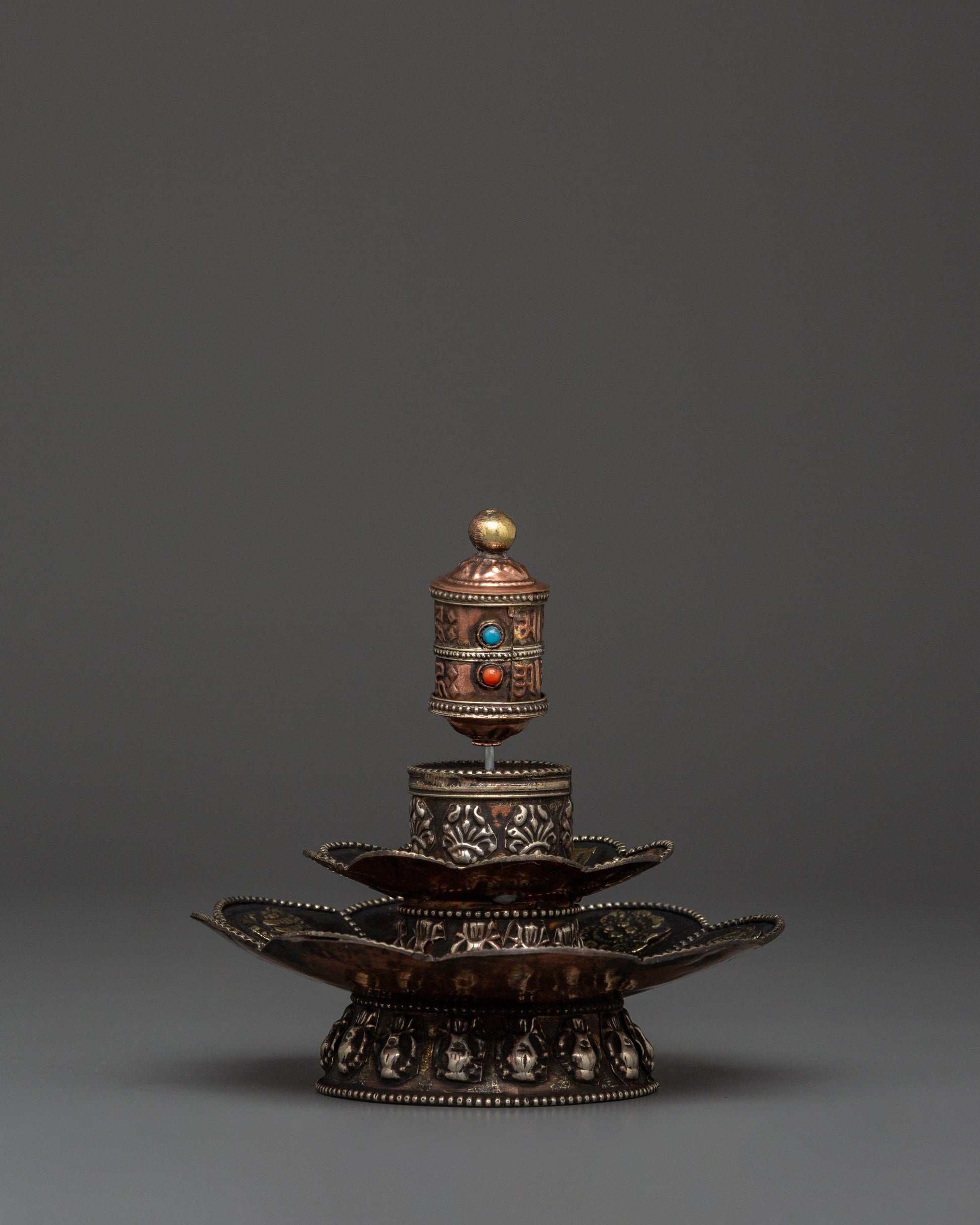 Prayer Wheel Incense Holder
