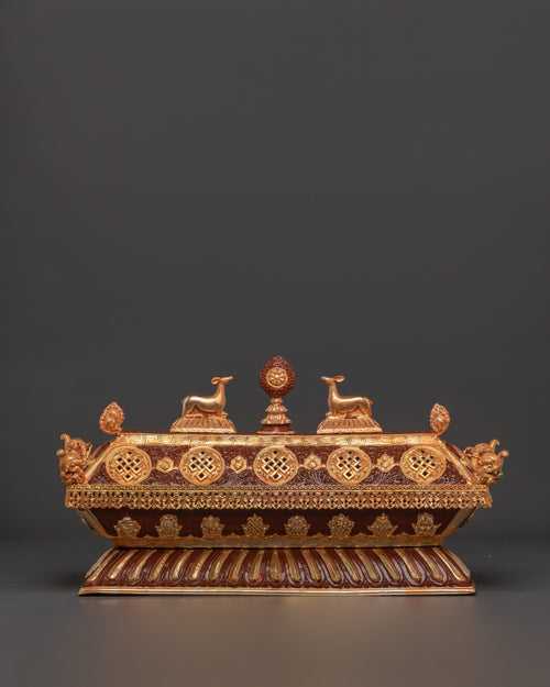 Sacred Ritual Incense Burner | Gold-Plated Copper Burner for Meditation