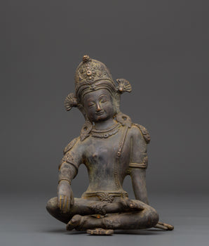 Indra Copper Statue | Antique Finish Statue