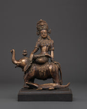 Divine Indra On Elephant Statue | God Of Thunder And Rain