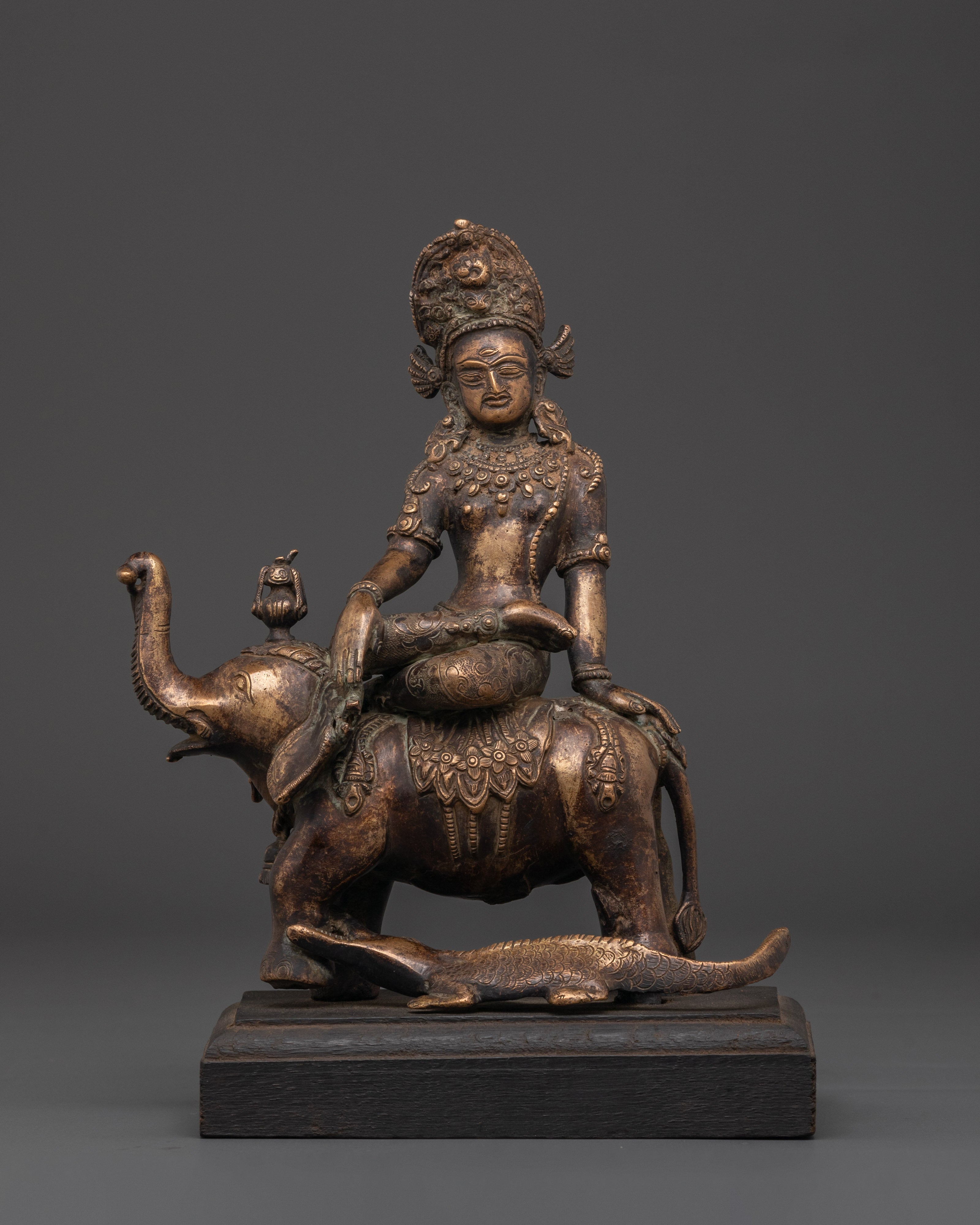 Divine Indra On Elephant Statue | God Of Thunder And Rain