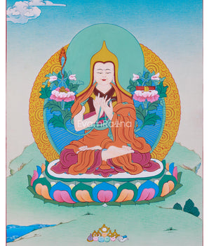 Tsongkhapa Thangka | Traditional Acrylic Art