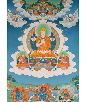 Buddhist Master Je Tsongkhapa And Other Deities