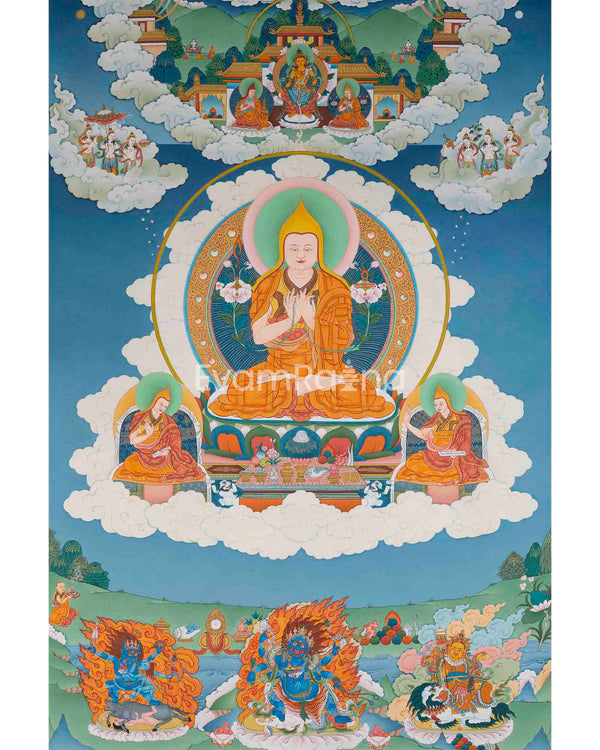 Buddhist Master Je Tsongkhapa And Other Deities