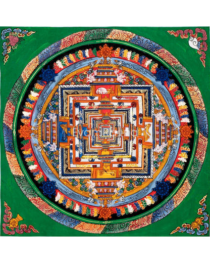 Kalachakra Mandala Thangka For Wall Hanging | Yoga Meditation Canvas Art