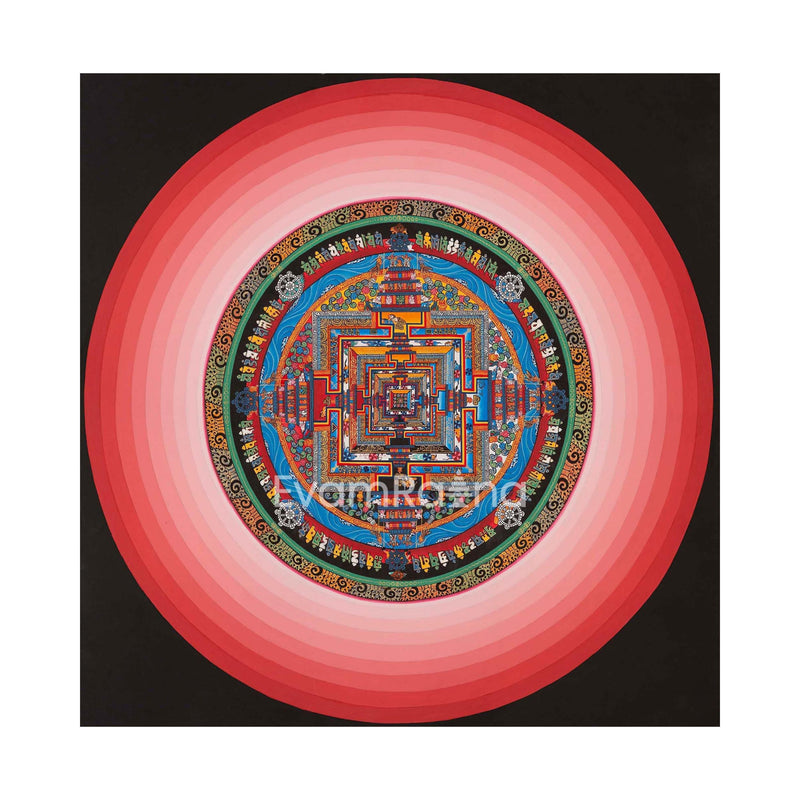 Kalachakra Mandala Thangka | Wheel Of Time Tibetan Buddhism Thangka Mandala