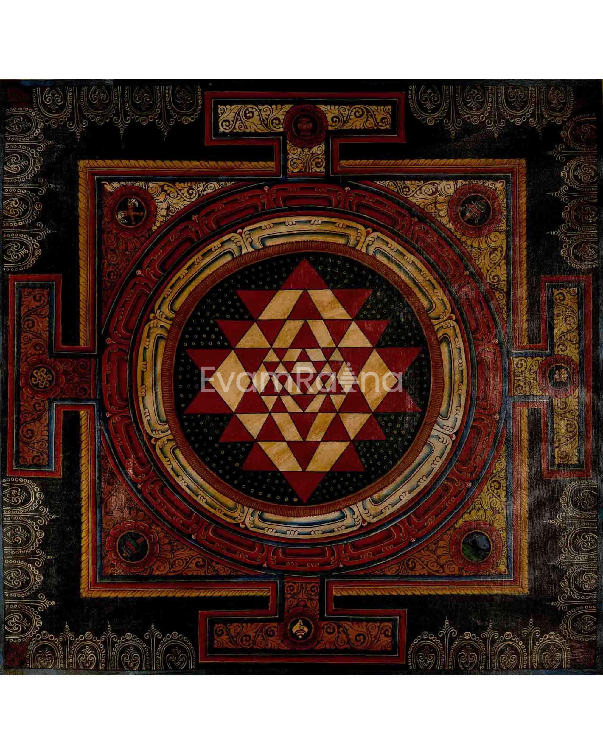 Tibetan Kalachakra Mandala Thangka