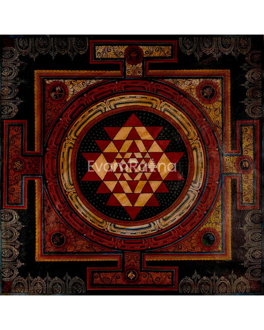 Tibetan Kalachakra Mandala Thangka