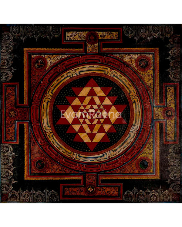 Tibetan Kalachakra Mandala Thangka