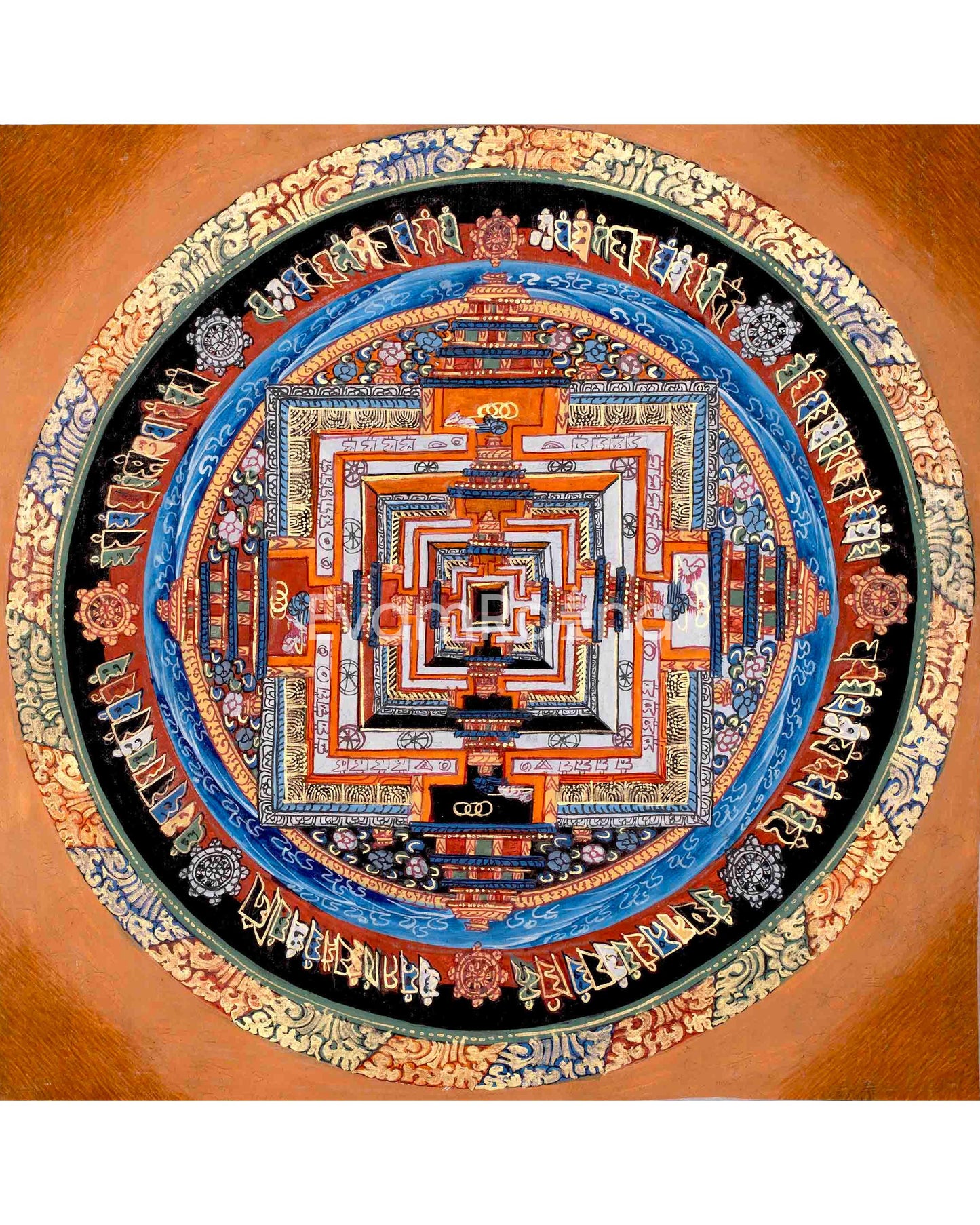 Original Hand-Painted Kalachakra Mandala |  Mandala Thangka Wall Hanging