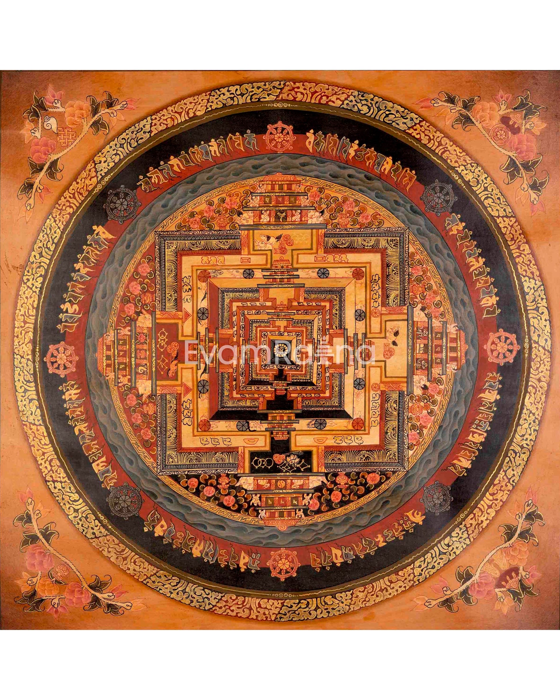 Kalachakra Mandala Tibetan Thangka Painting