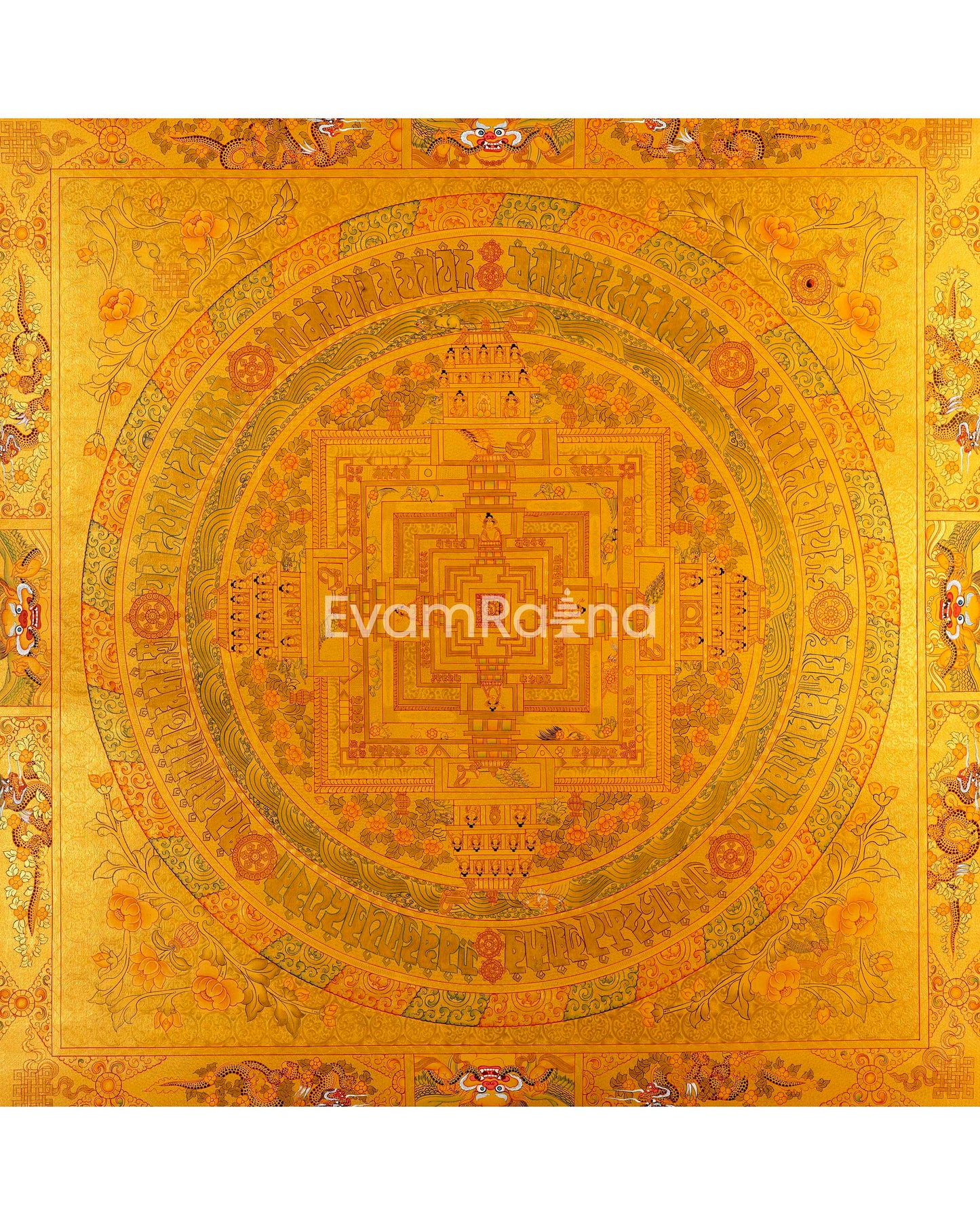 24k Full Gold Style Kalachara Mandala Thangka 