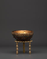 Copper Kapala with Brass Stand