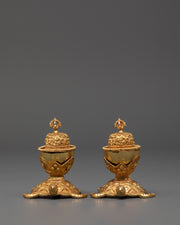 Sacred Kapala Ritual Set | Tibetan Buddhist Offering Set