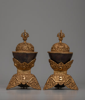 Tibetan Copper Kapala Set