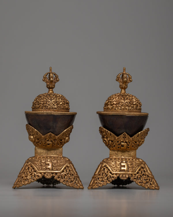 Tibetan Copper Kapala Set
