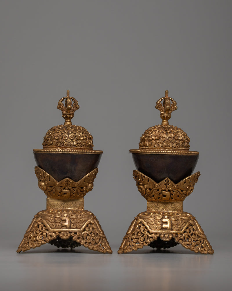 Tibetan Copper Kapala Set