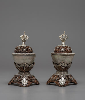 Oxidized Copper Kapala Set