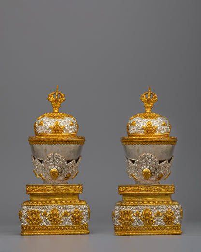 Tibetan Kapala Skull Cup Set