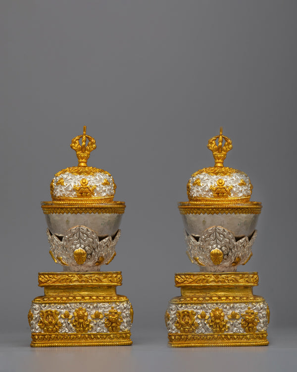 Tibetan Kapala Skull Cup Set