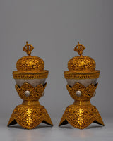 Tibetan Kapala Skull Cup Set