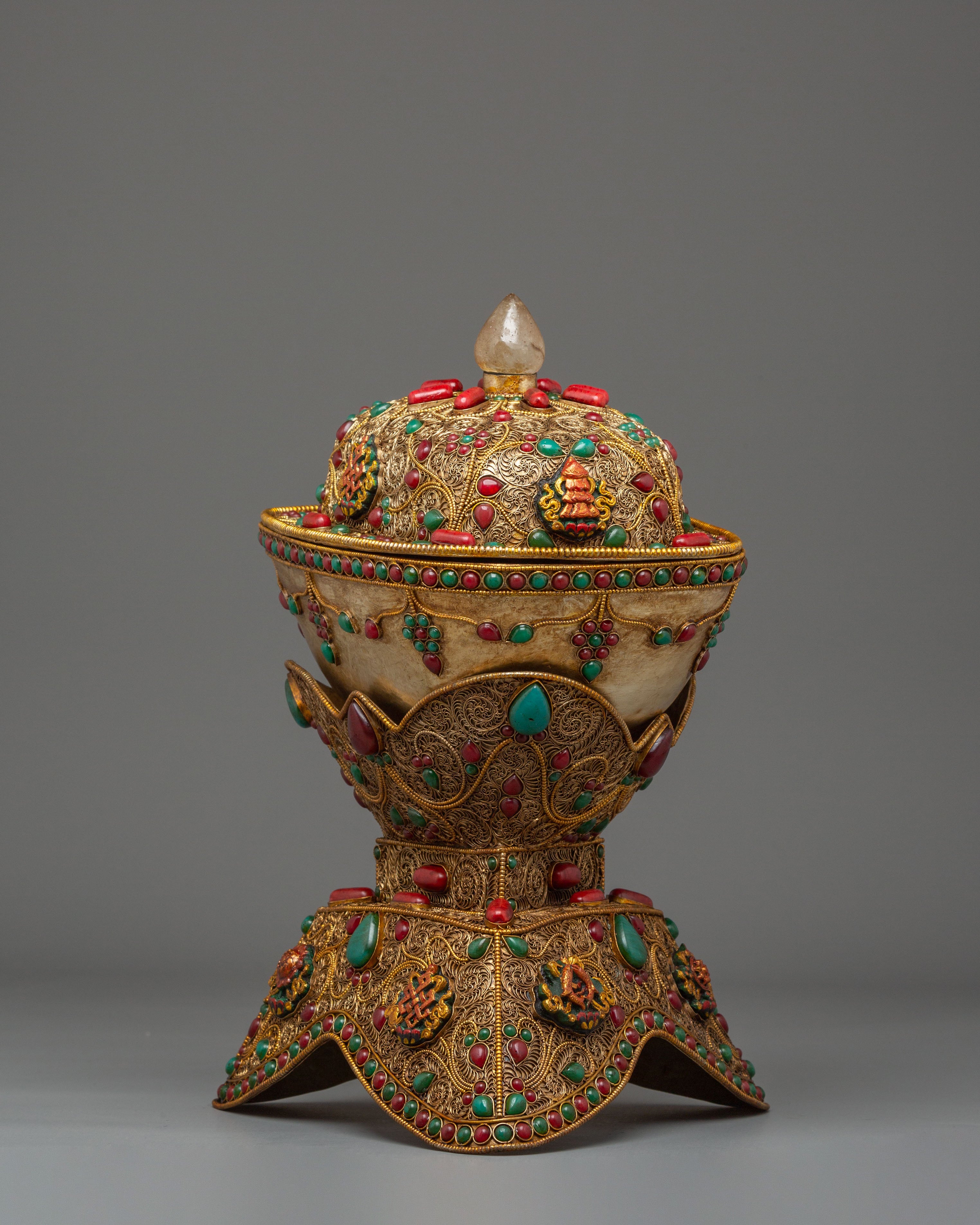 Kapala Skull Cup for Buddhist Rituals