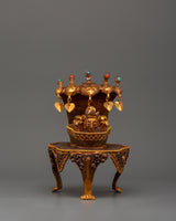 Kapala Skull Cup with Coral & Turquoise
