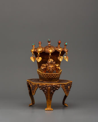 Kapala Skull Cup with Coral & Turquoise