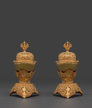 Gold Plated Kapala for Buddhist Ceremonies