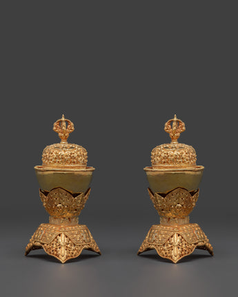 Gold Plated Kapala for Buddhist Ceremonies