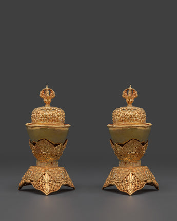 Gold Plated Kapala for Buddhist Ceremonies