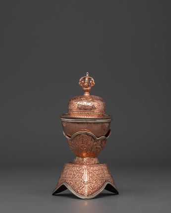 Handcrafted Copper Kapala Ritual Skull Cup