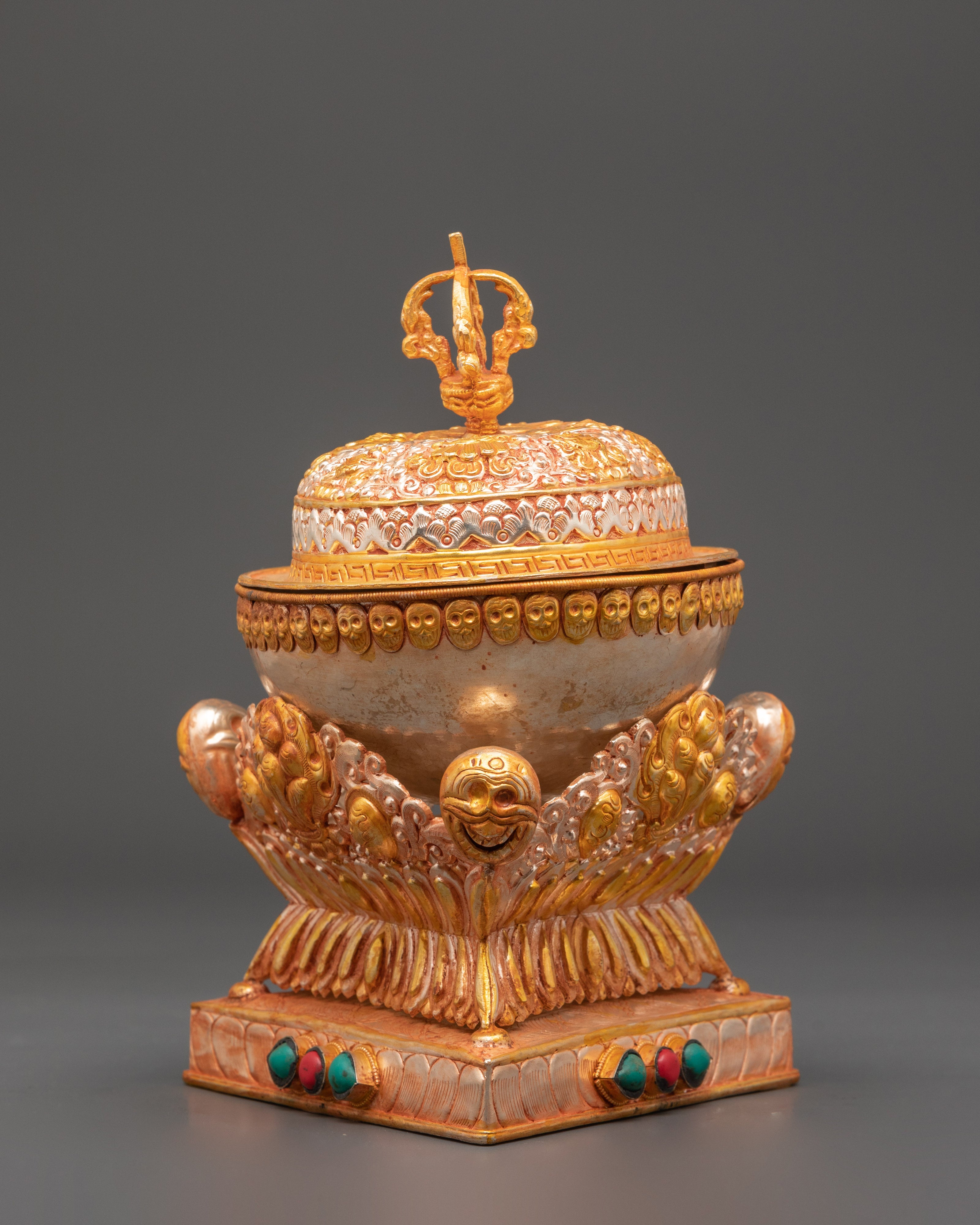 Gold Plated Kapala for Ritual Ceremonies