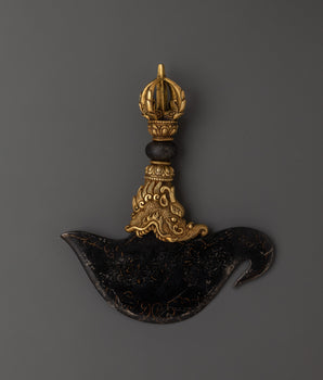 Tibetan Buddhist Ritual Kartika Knife | Handmade Brass and Iron Body