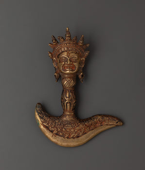 Traditional Tibetan Kartika Knife | Handcrafted Brass Ritual Dagger