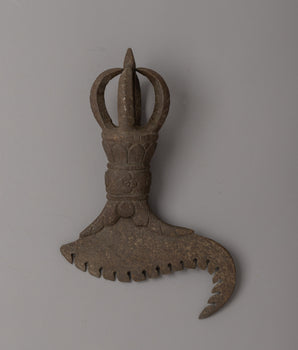 Hand-Carved Buddhist Kartika Knife
