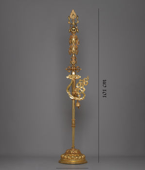 Large Khatvanga Art | Sacred Tibetan Ritual Object