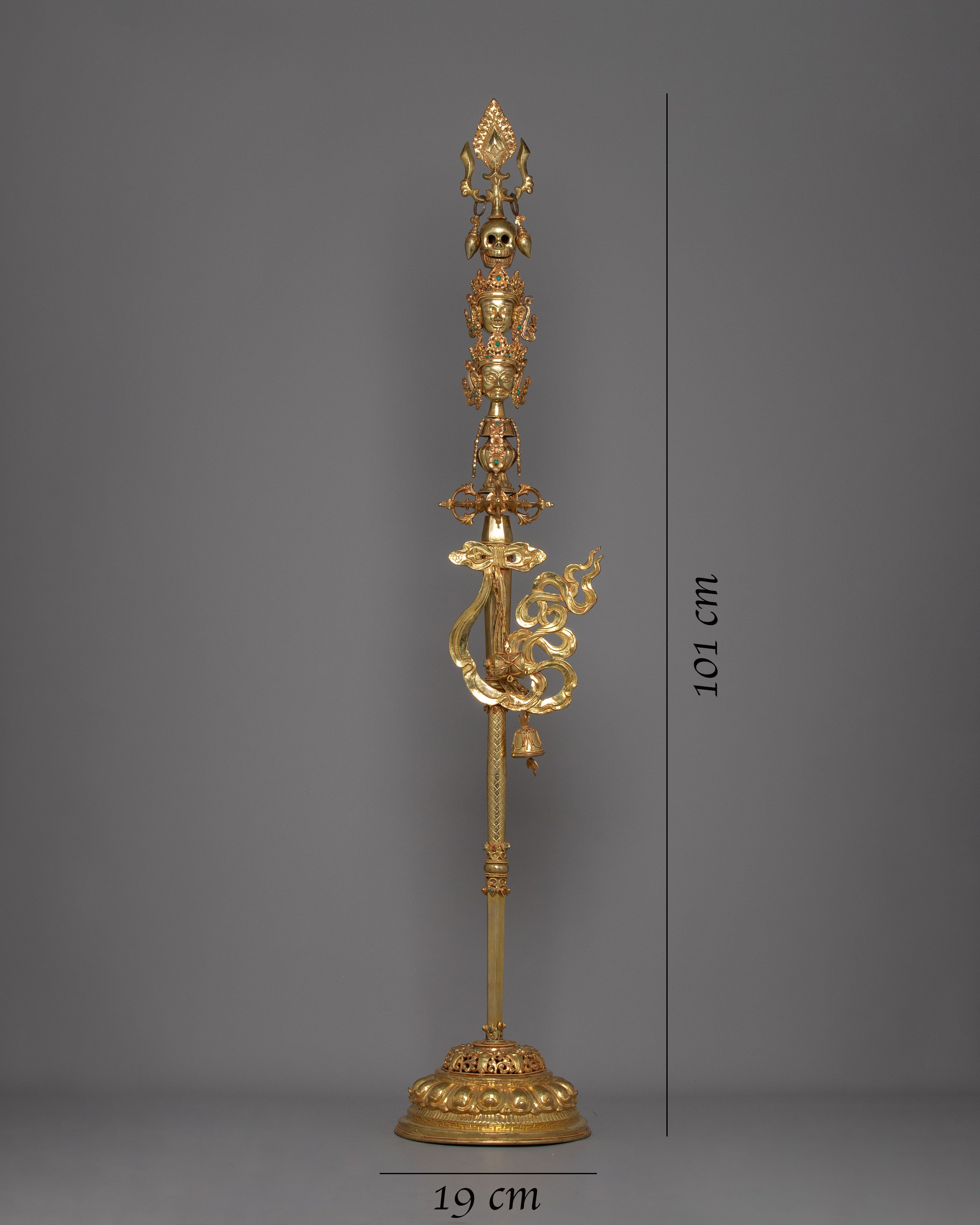 Large Khatvanga Art | Sacred Tibetan Ritual Object