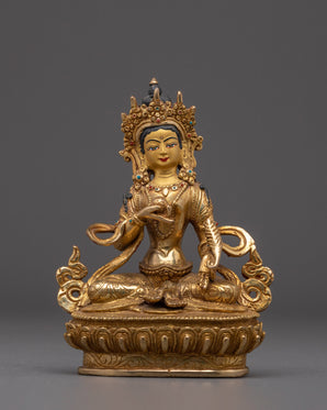 Kshitigarbha Gold Plated Statue | Statue for Spiritual Protection