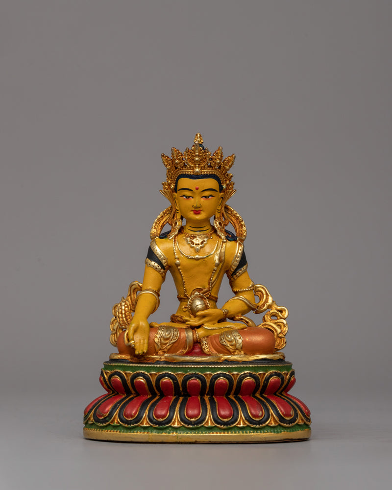 Gold-Plated Kshitigarbha Statue