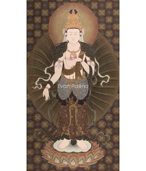 Ksitigarbha Traditional Thangka Print