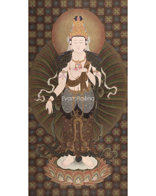 Ksitigarbha Traditional Thangka Print