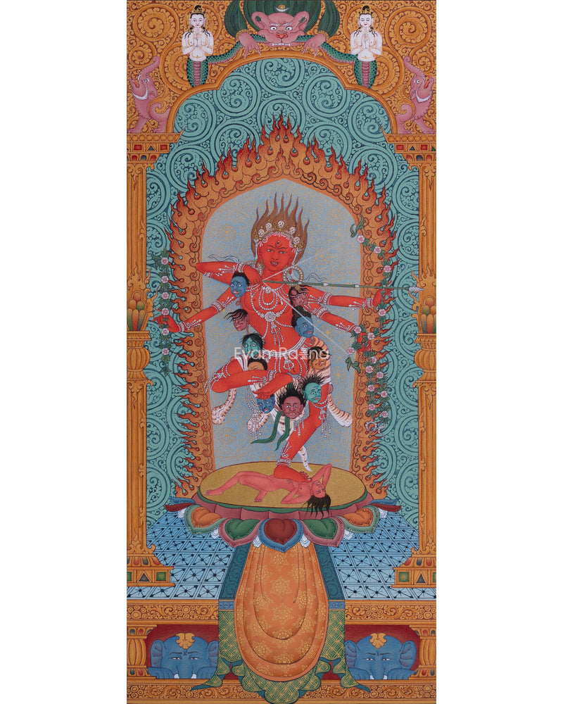 Kurukulla: Traditional Thangka Print 