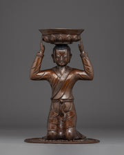 Copper Lamp Stand | Handcrafted Spiritual Lamp