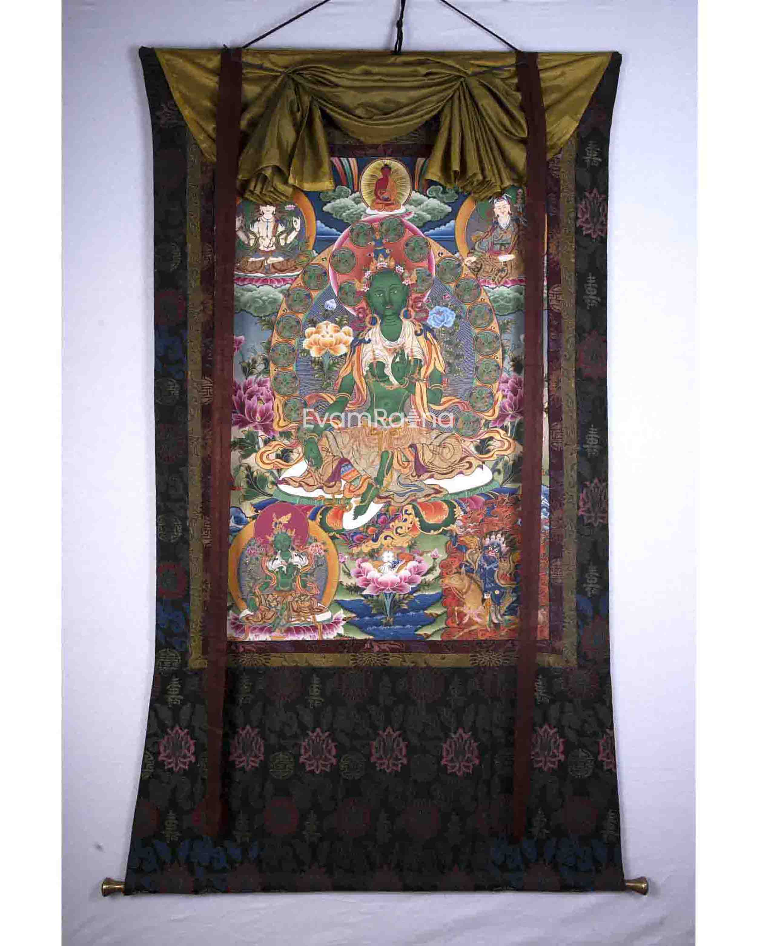 Large Green Tara Thangka