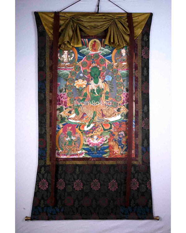 Large Green Tara Thangka