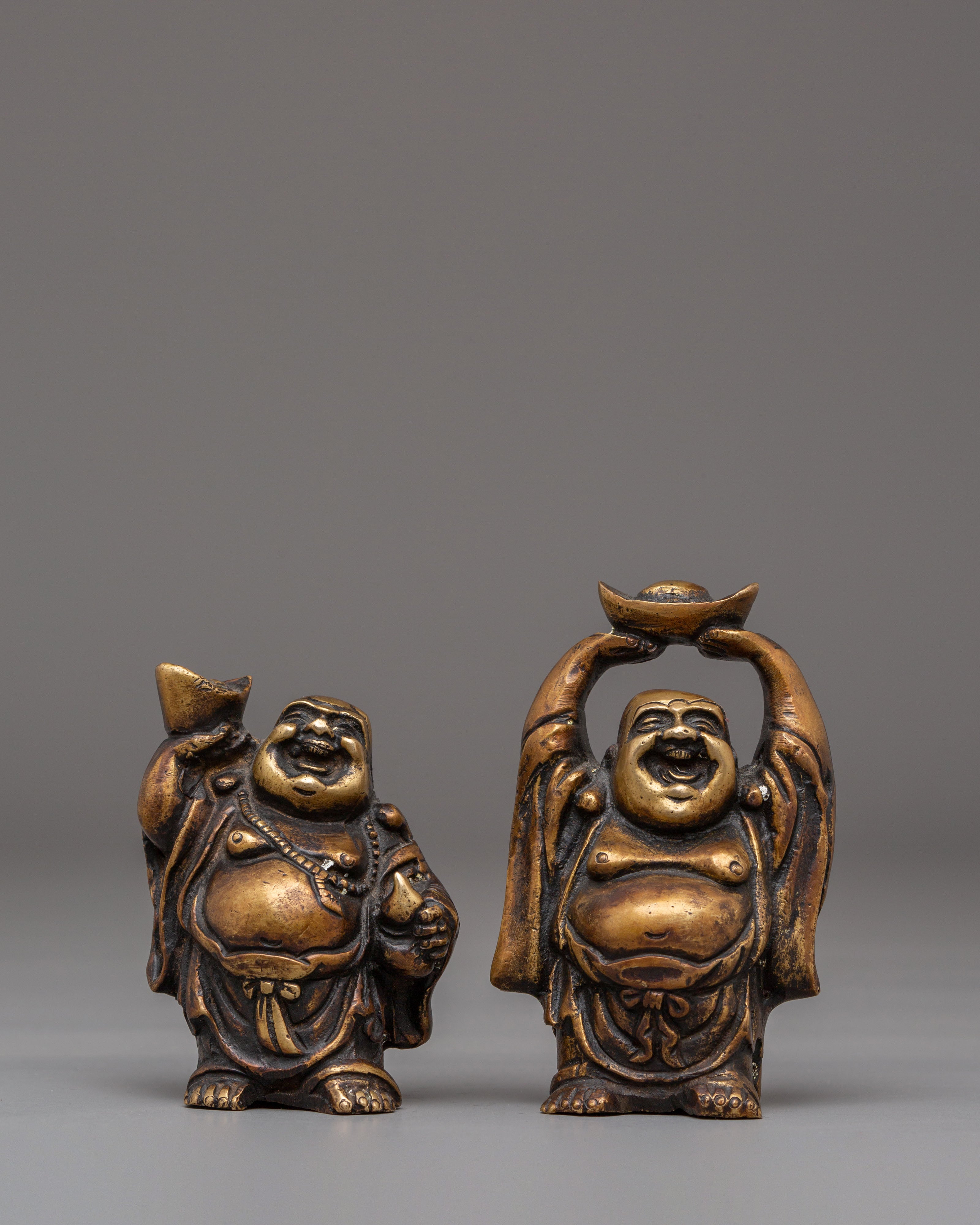 Handcrafted Laughing Buddha Set