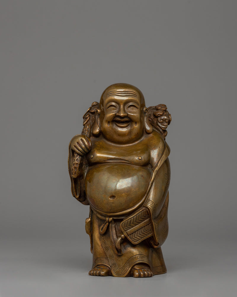 Standing Laughing Buddha Statue